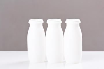 bottles of yogurt