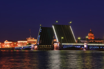 Fototapeta na wymiar Saint Petersburg, Russia, Most zwodzony