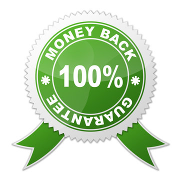 Sello 100% MONEY BACK GUARANTEE
