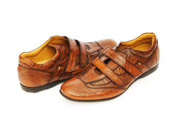 Male shoes isolated on the white background