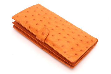 Ostrich leather wallet