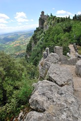 Fototapeta na wymiar Zamek Guaita w Republice San Marino, Włochy