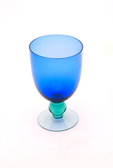 Blue wine glass