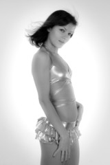 Naklejka premium Sexy go-go girl portrait