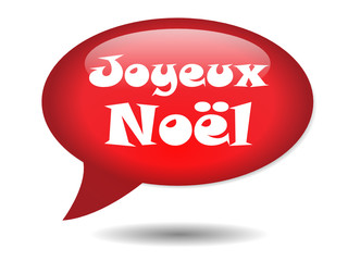 Icône Bulle JOYEUX NOEL (Carte Voeux Père Noël Cadeaux Décembre)