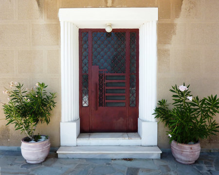 Elegant Greek house door