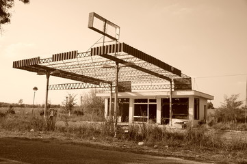 Fototapeta premium Abandoned gas station