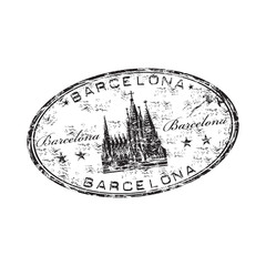 Barcelona grunge rubber vector stamp