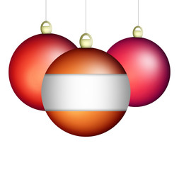 Baubles with blank label.
