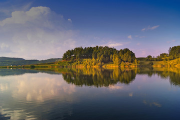 beautiful landscape with a lake