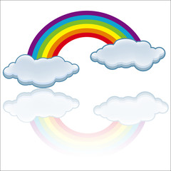 rainbow cloud icon vector