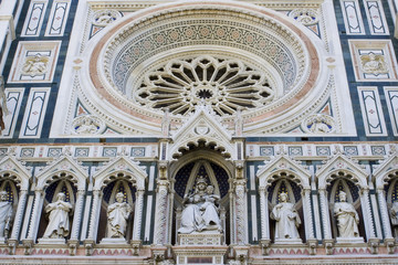 Duomo Santa Maria del Fiore in Florence close up.