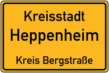 Ortstafel Heppenheim