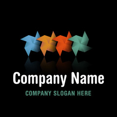 Obraz premium Pinwheel Origami Logo