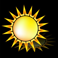 Sun icon vector