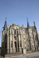 Fototapeta na wymiar Gaudi Pałac Biskupów Astorga