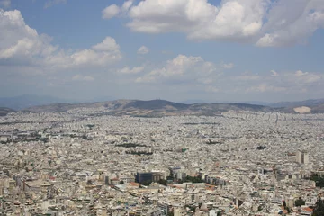 Fotobehang Ariel View of Athens, Greece © andypandy