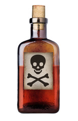 Old fashioned poison bottle. - obrazy, fototapety, plakaty