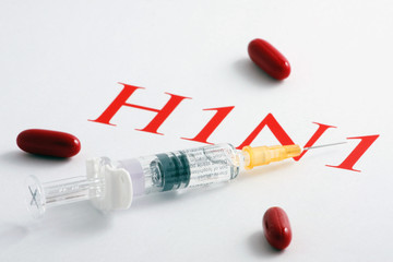 Fototapeta na wymiar H1N1 Influenza Virus