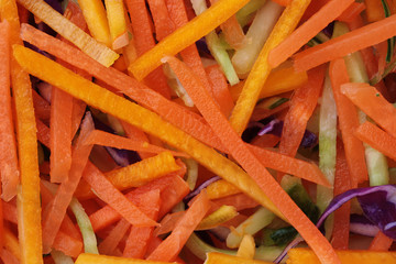 Fresh Vegetable Carrot & Pumpkin Stir Fry Closeup