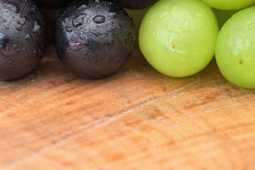 Grapes on Table with Copy Space