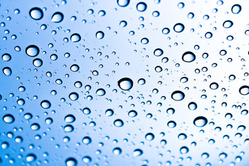 Fototapeta na wymiar drops of water on glass