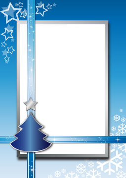 Blue Christmas Card