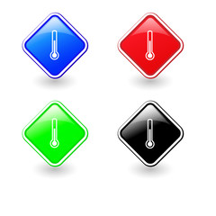 Temperatur Anzeige Icon Set