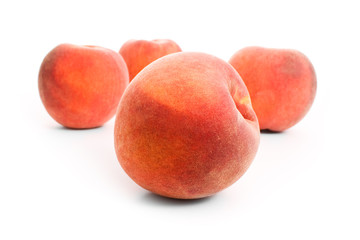 peaches isolated on white