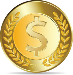 dollar coins vector illustration