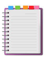 purple cover notebook