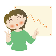 目標達成した女性