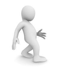 3d running man has suddenly stopped