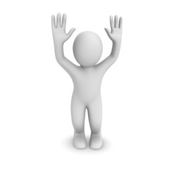 Hands up! Don't shoot! I surrender!