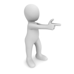 3d man with gun.