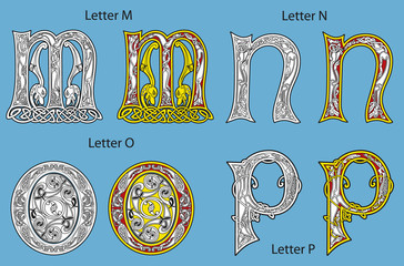 Ancient Celtic alphabet (26 letters) - 26273414