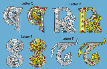 Ancient Celtic alphabet (26 letters) - 26273424