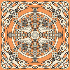 Ancient old russian vector pattern