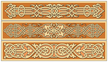 Ancient old russian vector pattern