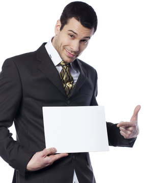 jeune business man focus sur une strat&eacute;gie