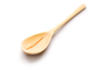 Wooden spoon isolated on white