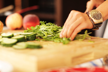 in der Küche - Rucola  Salat