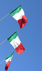 Naklejka na ściany i meble Włoska flagi