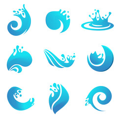 water symbol set