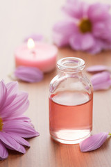 essential oil and flowers