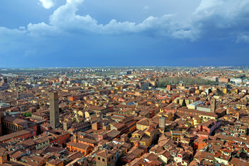 Italy, Bologna aerial view from Asinelli tower