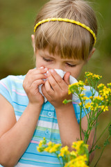 girl with allergy