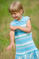 girl with allergy