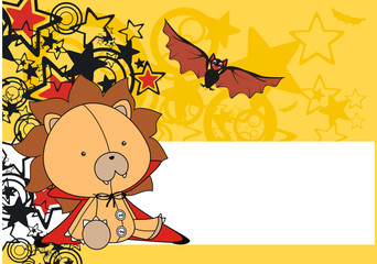 lion cartoon background halloween
