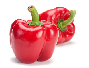 Red pepper on white